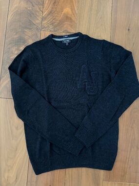 Georgio Armani 100% Wool Sweater (Size Large) Italy Navy Blue; Luxury, Designer